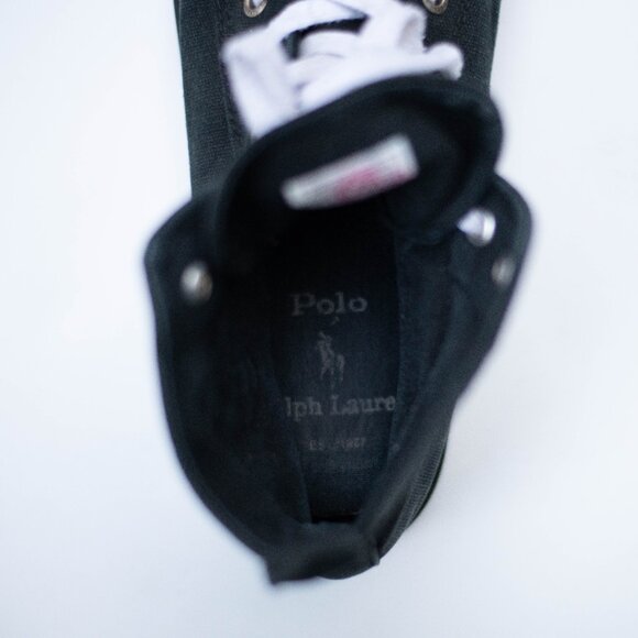 Polo Ralph Lauren Hamptyn Polo Bear High-Top Sneakers Mens 6/25cm Canvas Lace-Up - Picture 10 of 10